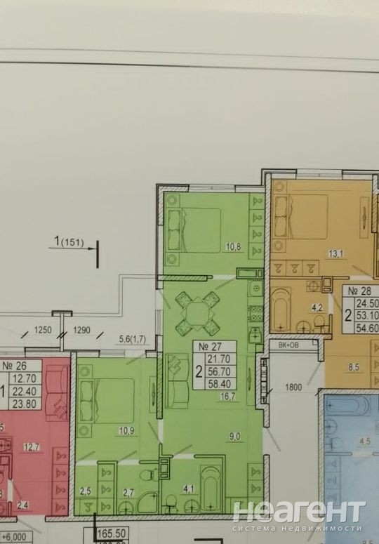 Продается 2-х комнатная квартира, 58 м²