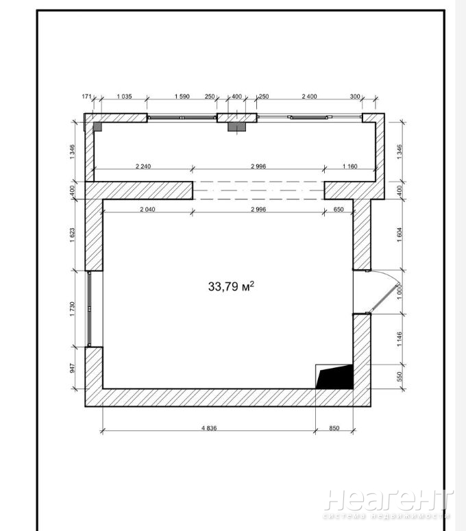 Продается 1-комнатная квартира, 33,8 м²