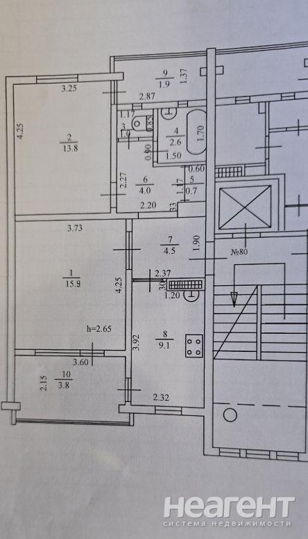 Продается 2-х комнатная квартира, 60 м²