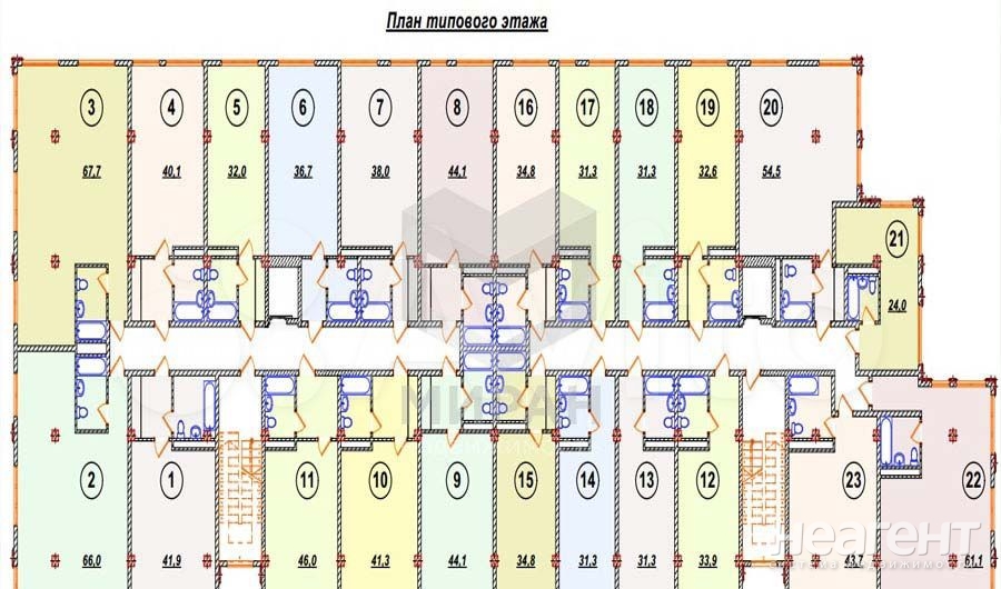 Продается 2-х комнатная квартира, 46 м²