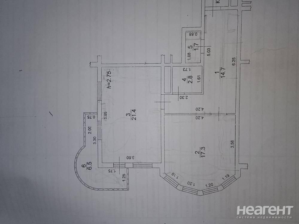 Продается 1-комнатная квартира, 58 м²