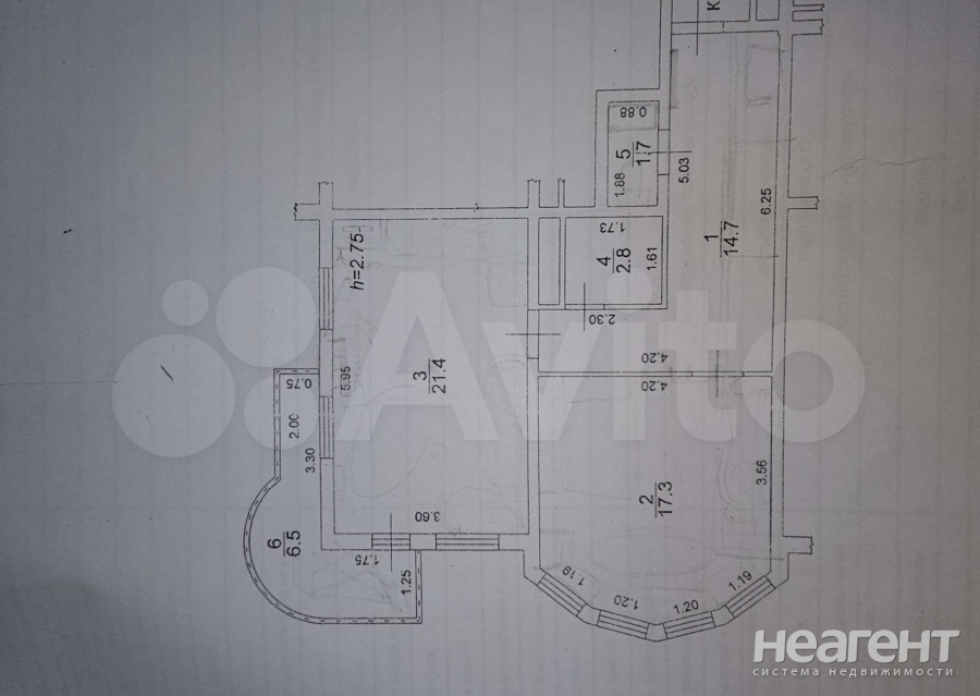 Продается 2-х комнатная квартира, 64 м²