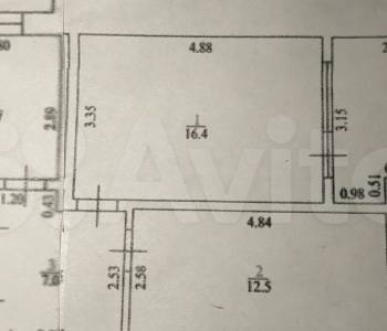 Продается 2-х комнатная квартира, 57 м²