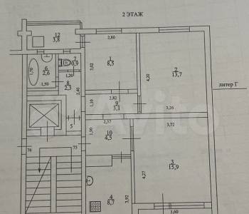 Продается 3-х комнатная квартира, 72 м²