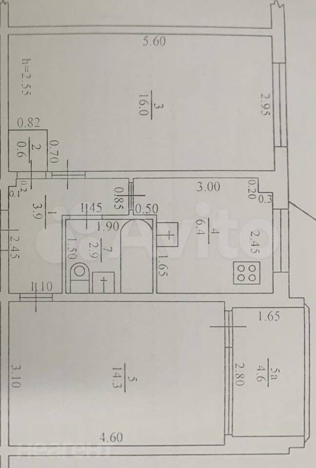 Продается 2-х комнатная квартира, 48 м²