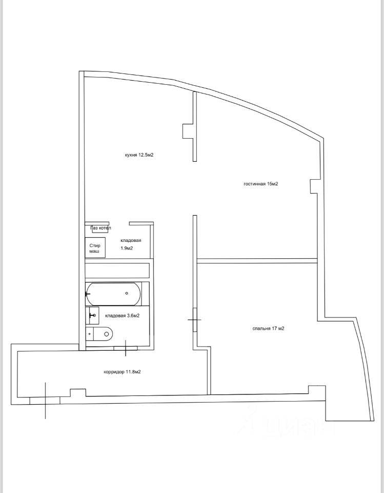 Продается 2-х комнатная квартира, 60,1 м²