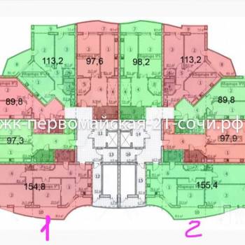 Продается 2-х комнатная квартира, 90 м²