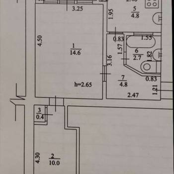 Продается 2-х комнатная квартира, 42 м²