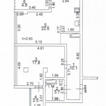 Продается 2-х комнатная квартира, 54,2 м²