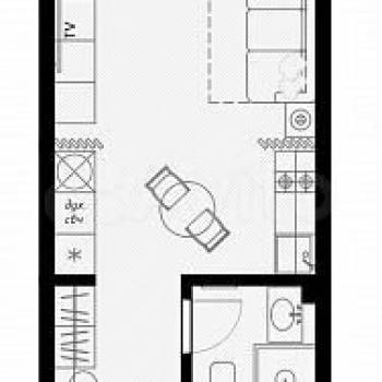 Продается 1-комнатная квартира, 25,3 м²