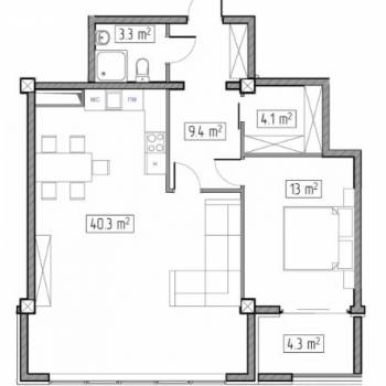 Продается 2-х комнатная квартира, 74,5 м²