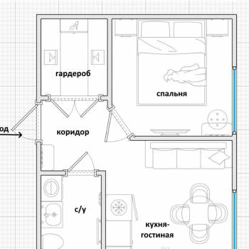 Продается 1-комнатная квартира, 28 м²