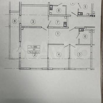 Продается Многокомнатная квартира, 85,1 м²