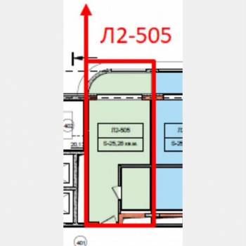 Продается 1-комнатная квартира, 25,2 м²