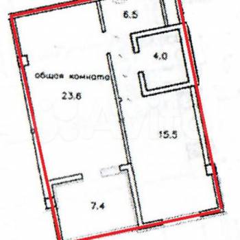 Продается 1-комнатная квартира, 57,7 м²
