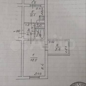 Продается 1-комнатная квартира, 36,5 м²