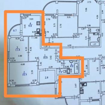 Продается 2-х комнатная квартира, 62,8 м²