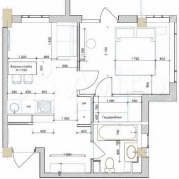 Продается 1-комнатная квартира, 41 м²