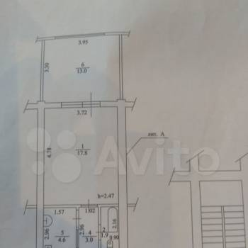 Продается 2-х комнатная квартира, 42 м²