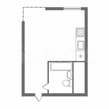 Продается 1-комнатная квартира, 27 м²