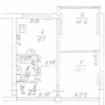 Продается 2-х комнатная квартира, 37 м²