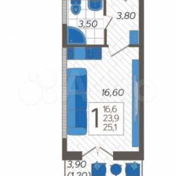 Продается 1-комнатная квартира, 27,8 м²