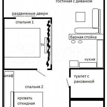 Сдается 2-х комнатная квартира, 64,3 м²