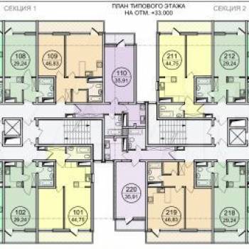 Продается 2-х комнатная квартира, 53 м²