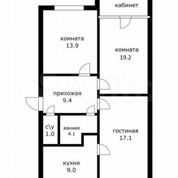 Продается 3-х комнатная квартира, 73 м²