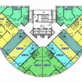 Продается 2-х комнатная квартира, 56 м²