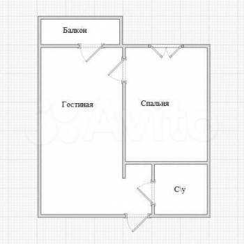 Продается 1-комнатная квартира, 36,6 м²
