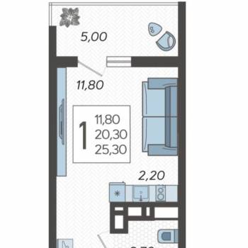 Продается 1-комнатная квартира, 23 м²