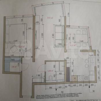 Продается 2-х комнатная квартира, 59 м²