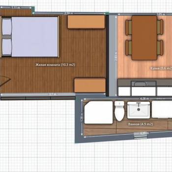 Сдается 2-х комнатная квартира, 38 м²