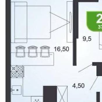 Продается 2-х комнатная квартира, 36 м²