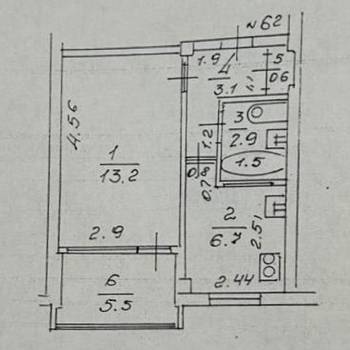 Продается 1-комнатная квартира, 31 м²