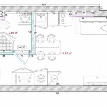 Продается 1-комнатная квартира, 17,1 м²