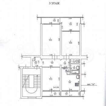 Продается 3-х комнатная квартира, 75 м²