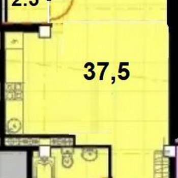 Продается 1-комнатная квартира, 39 м²