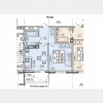 Продается 1-комнатная квартира, 29,5 м²