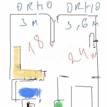 Продается 2-х комнатная квартира, 56 м²