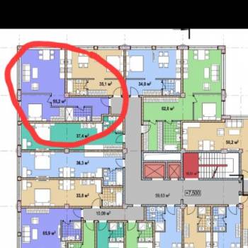 Продается 1-комнатная квартира, 37,4 м²