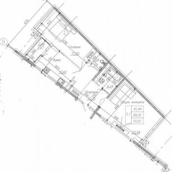 Продается 2-х комнатная квартира, 70,6 м²