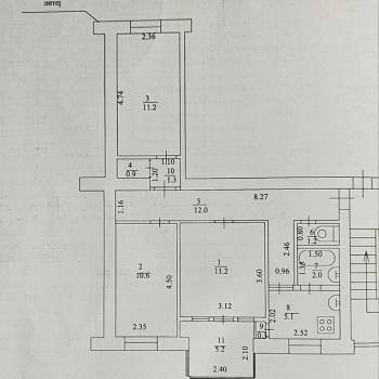 Продается 3-х комнатная квартира, 62 м²