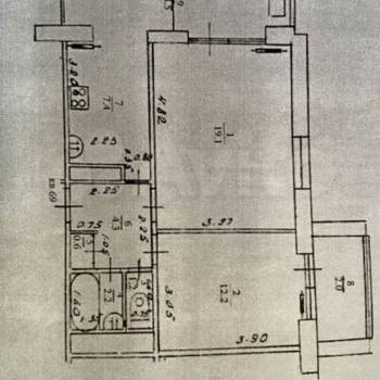 Продается 2-х комнатная квартира, 55,3 м²