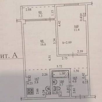 Продается 2-х комнатная квартира, 43,6 м²