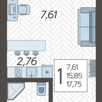 Продается 1-комнатная квартира, 18 м²