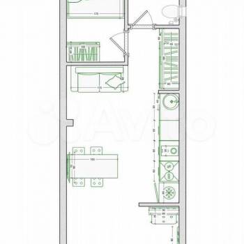 Продается 1-комнатная квартира, 34,4 м²