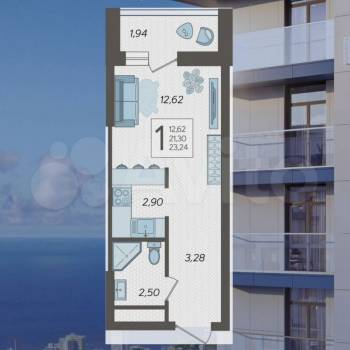 Продается 1-комнатная квартира, 21,7 м²