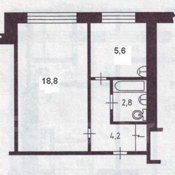 Продается 1-комнатная квартира, 30 м²